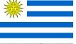 The image shows the Flag of Uruguay. World Insurance Companies Logos - Insurance in Uruguay.
