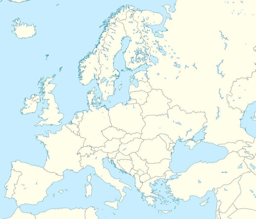Map of Europe shown in the 'European Insurance Company Logos | Browse Insurers by Country' post.