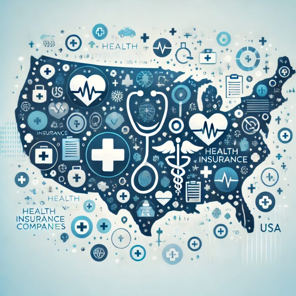 A map of the United States with icons representing various health and medical facilities and services.