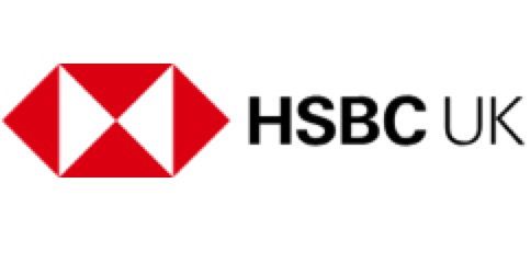 Logo Images: HSBC UK. The HSBC UK logo is composed of black sans serif lettering, and has a geometric emblem to its left. The emblem is a red and white hexagonal containing two white triangles and four red triangles - World Insurance Companies Logos